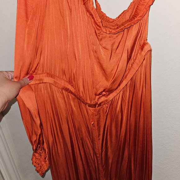 Farm Rio One Shoulder Jumpsuit In Orange  XL - Picture 2 of 9